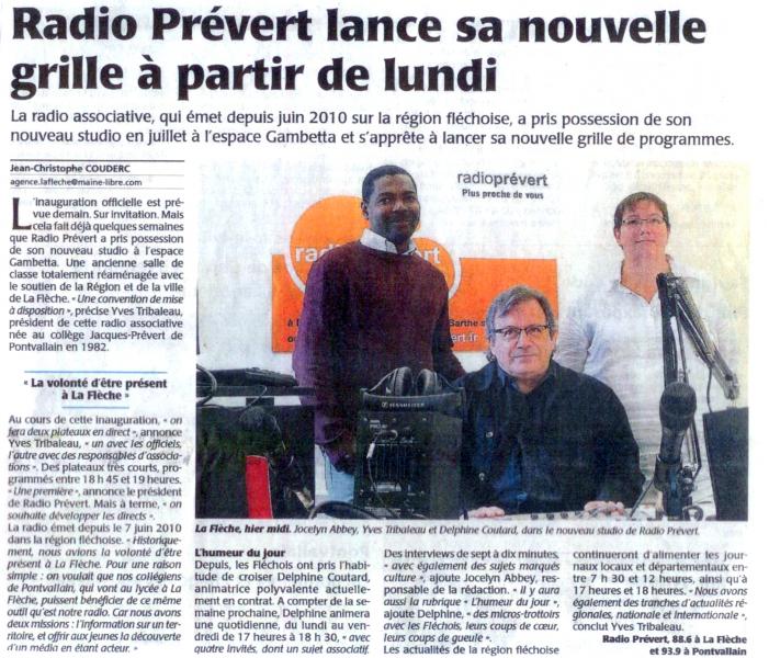 Radio Prévert - Le Maine Libre - 21 09 2011