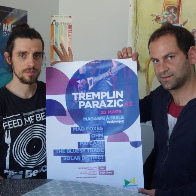 Thibaud et Max dans les studios d'alternantes pour le tremplin parazic 2019